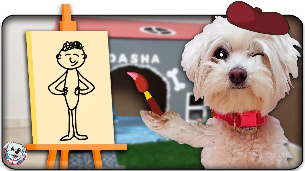 DASHA Come y Rompe TODO lo que sea que YO DIBUJE! 🎨🐶 Anima Dogs