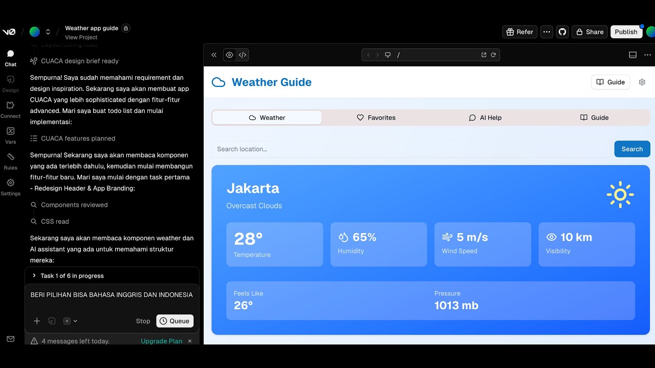 DAY 1 JADI YOUTUBER TECH - BUILD WEATHER APP WITH AI