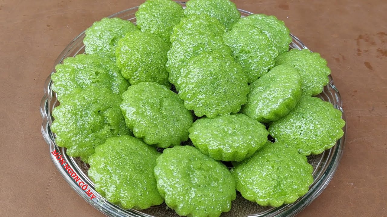 BÁNH BÒ HẤP LÁ DỨA TỪ BỘT PHA SẴN đơn giản và tiện lợi