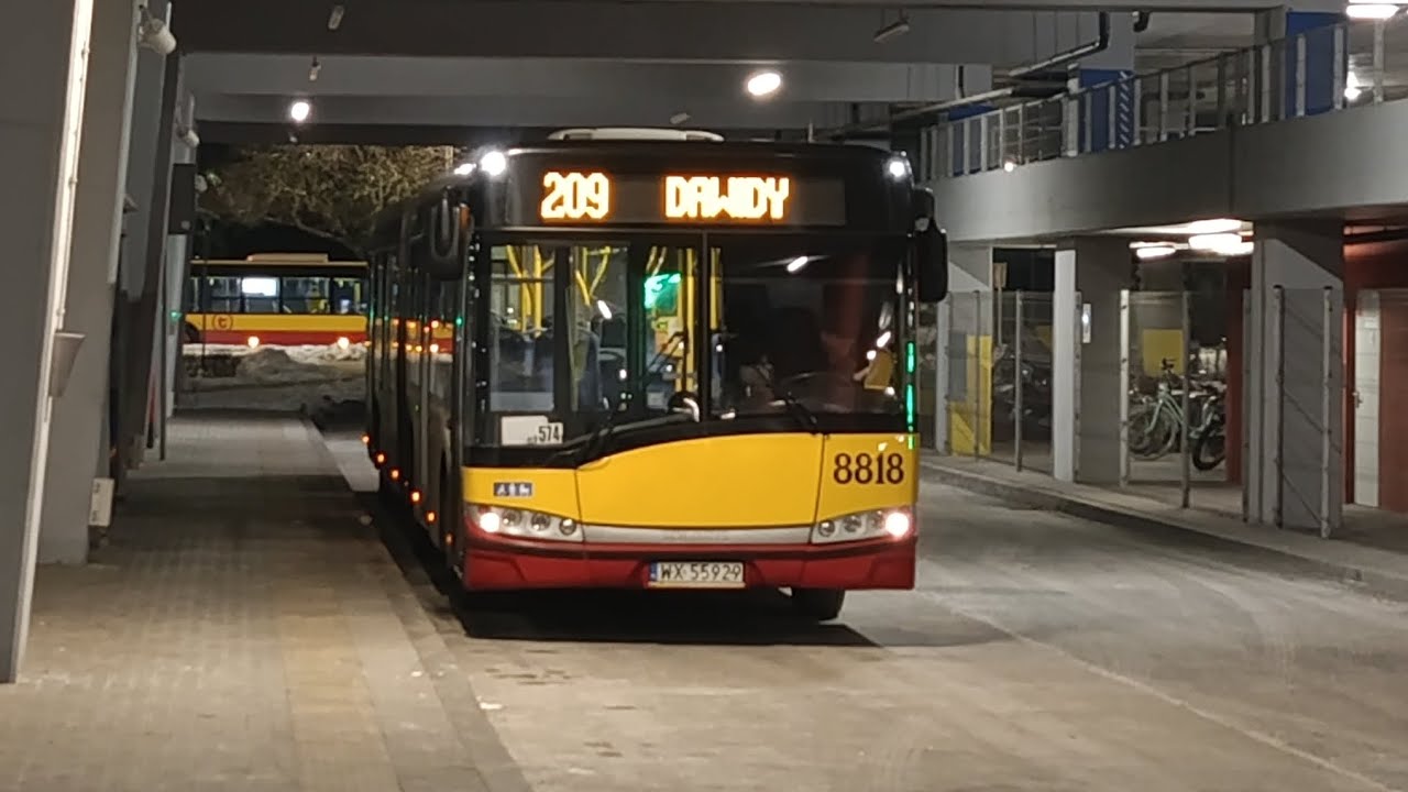Przejazd Solarisem Urbino 18 III #8818 na linii 209