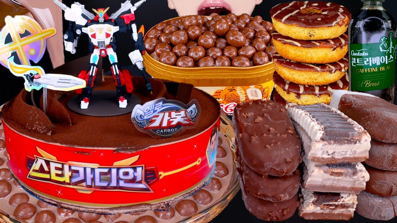ASMR CHOCOLATE CAKE MALTESERS ICE CREAM NUTELLA DESSERT MUKBANG 초콜릿 먹방 チョコレート ケーキ 咀嚼音 EATING SOUNDS