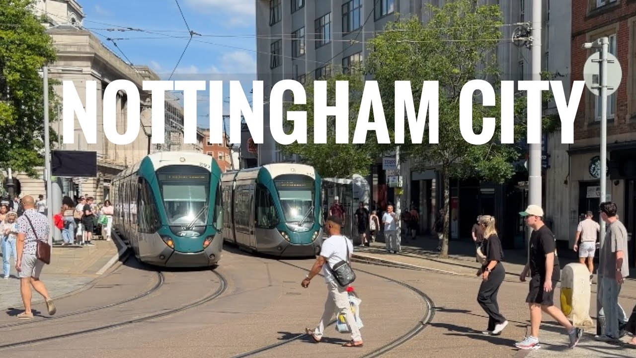 Nottingham City, UK | 4k Walking Tour, one of England&rsquo;s most popular cities 
