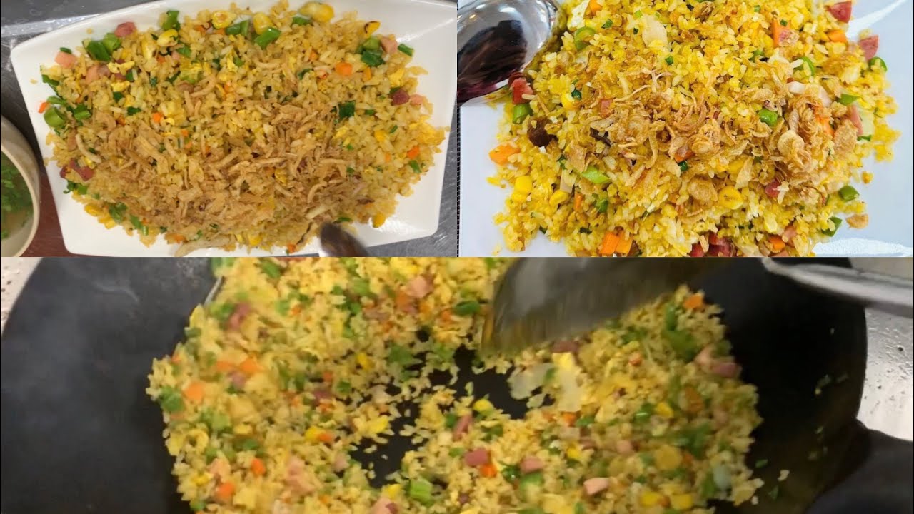 Cách làm cơm rang thập cẩm cho nhà hàng