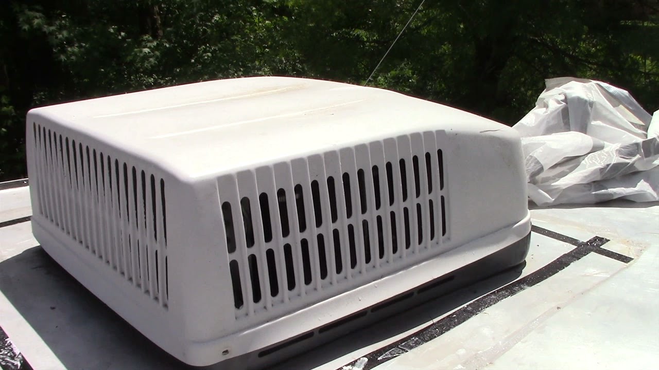 How to Repair Roof Water Leak around Air Conditioner on Living Quarters of Horse Trailer or any RV