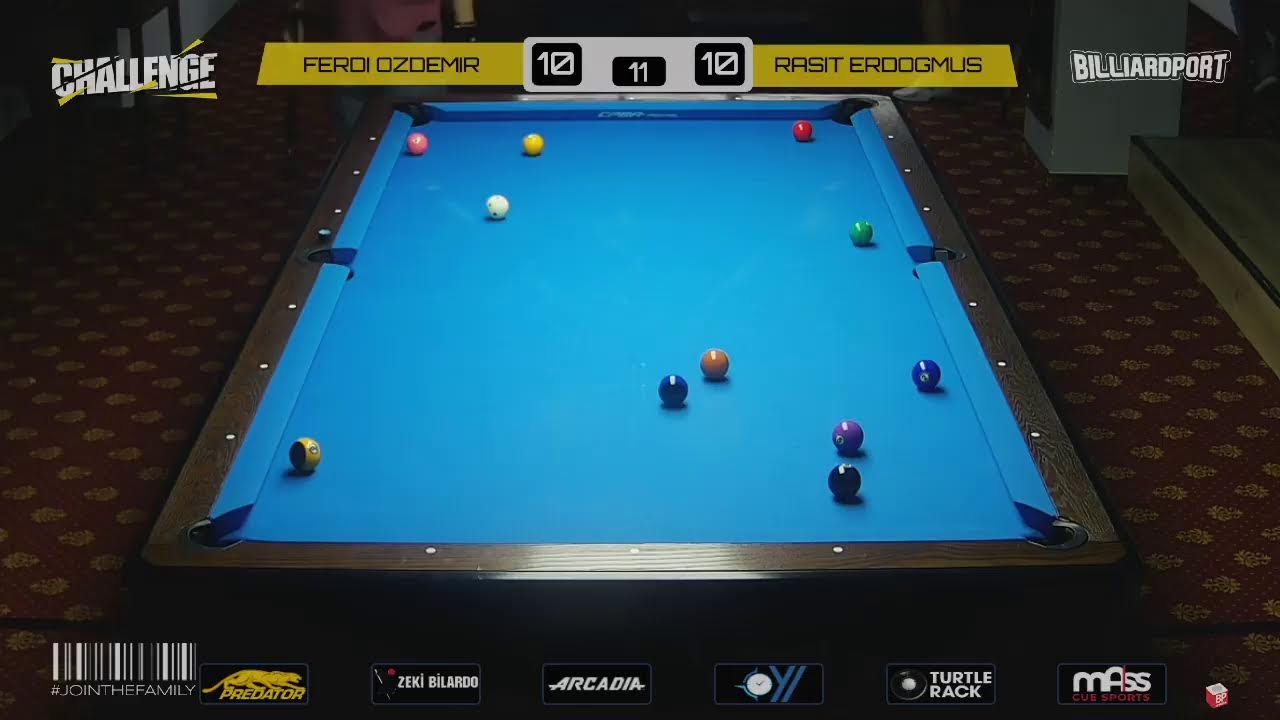 BilliardPort Challenge Match:Ferdi Ozdemir vs Rasit Erdogmus (9 Ball,RaceTo:11,Winner Break)