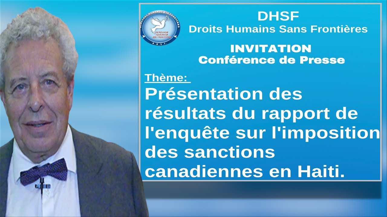Résultats de l'enquête de Droits Humain DHSF en Haïti relative aux sanctions économiques canadiennes