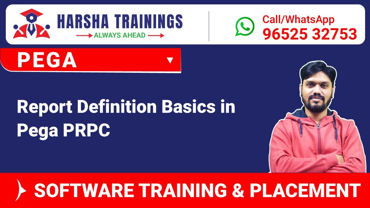 #Pega Videos |  Report Definition Basics in Pega PRPC  | Training Please call/Whatsapp +919652532753