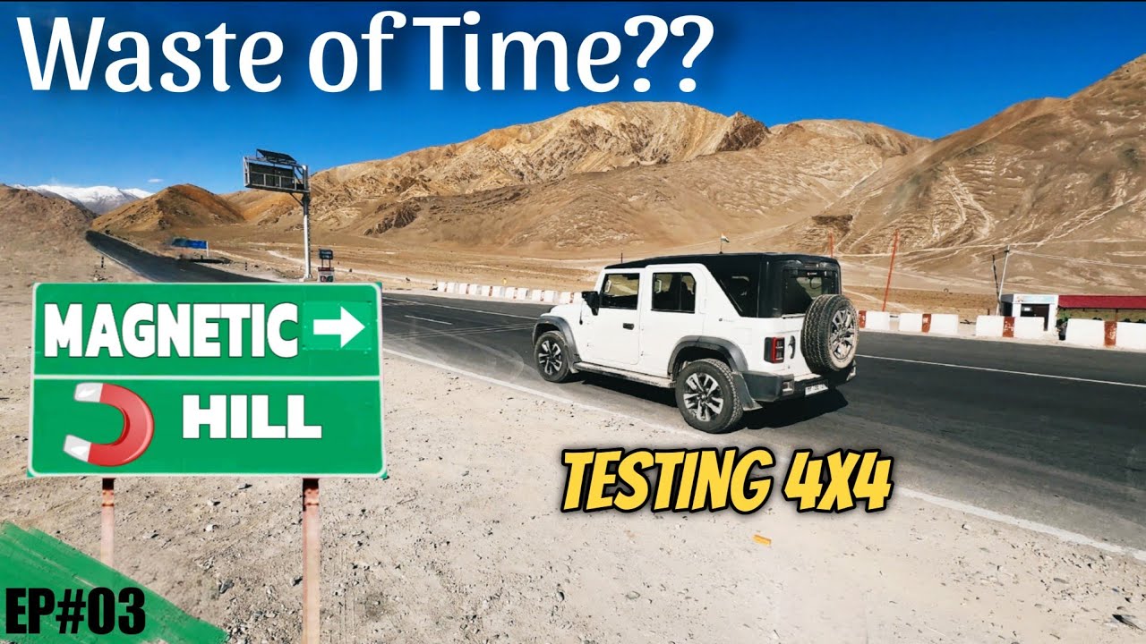 सबको पागल बना रखा है !! -Testing Thar Roxx 4x4 on Magnetic hill in Leh Ladakh 🧐