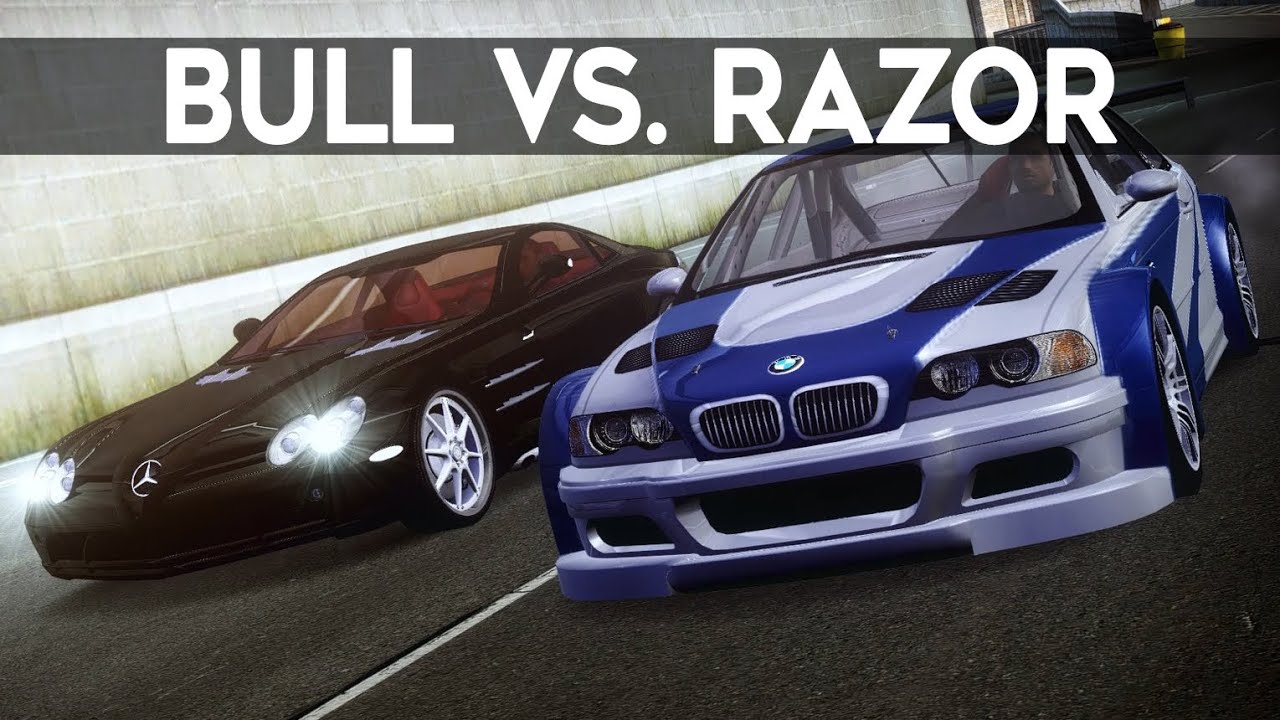 NFS Most Wanted - Mercedes-Benz SLR McLaren (Bull) vs. BMW M3 GTR (Razor)