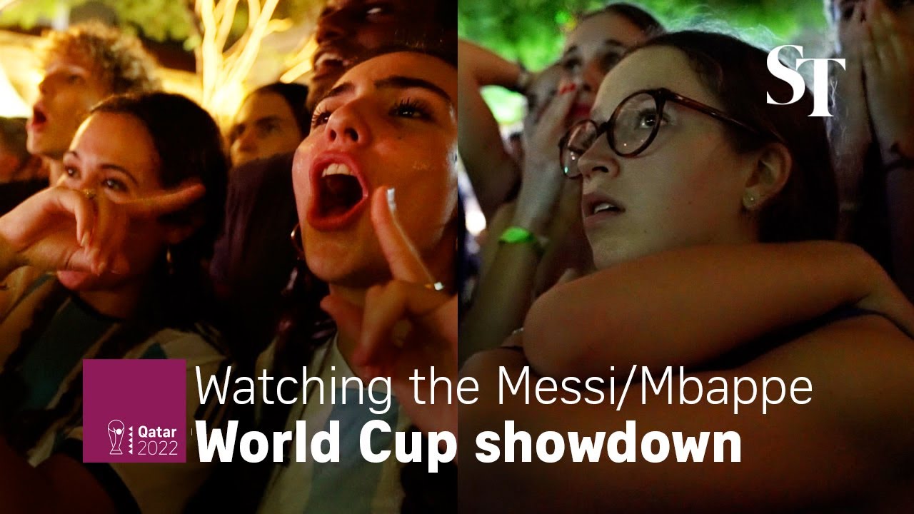 World Cup: Supporters in Singapore watch the Messi/Mbappe showdown