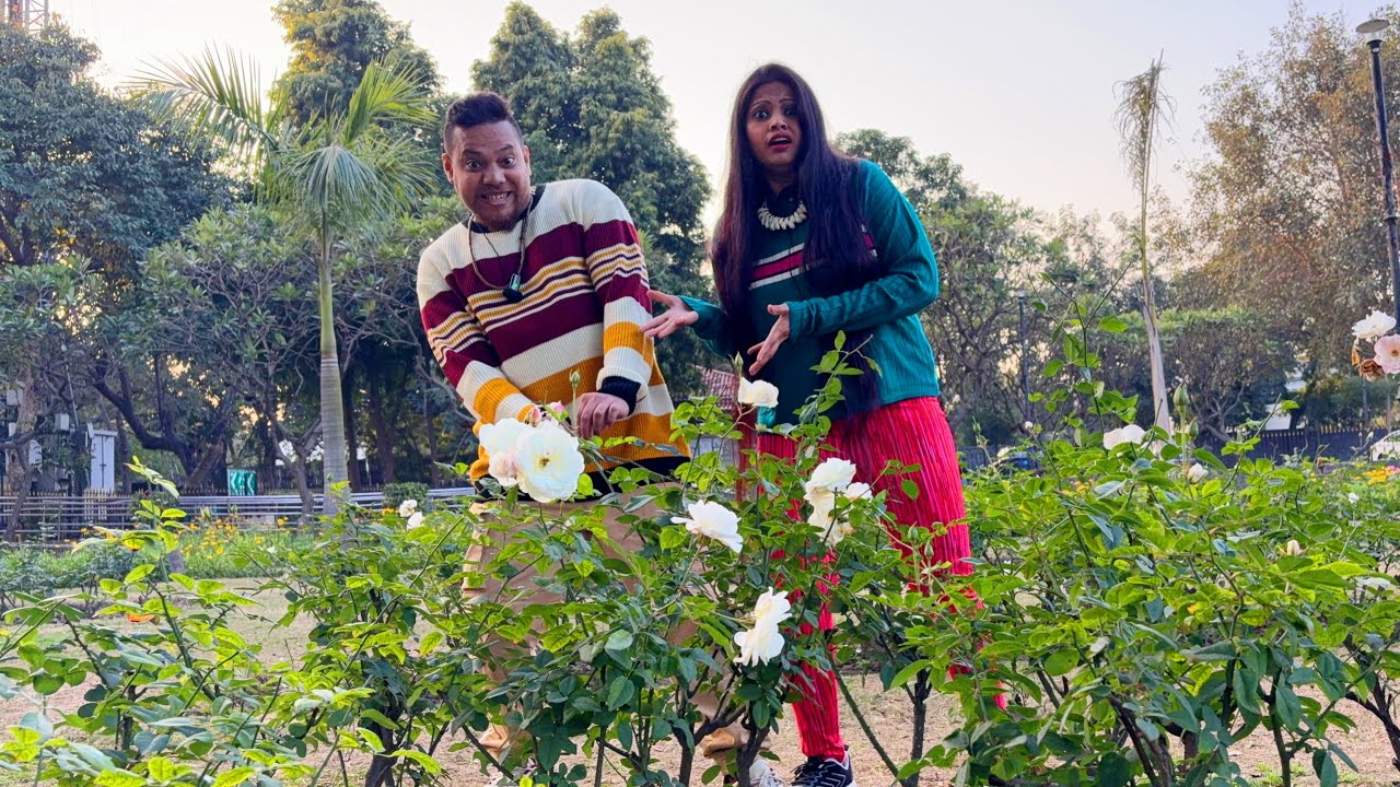Vivek Wants To Pluck Rose 🌹  India Africa Friendship Rose Garden