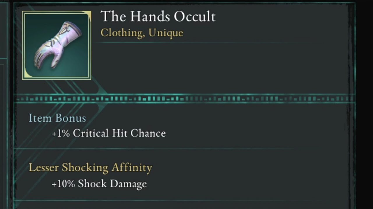 Unique The Hands Occult Location Guide (Critical Hit + Shock Damage) - Avowed