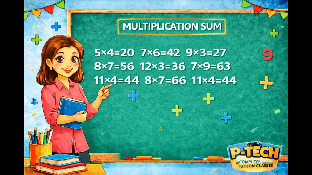 Multiplication Sums for Kids Part - 2 | Pooja Technology & Division | By Mamta Mam |