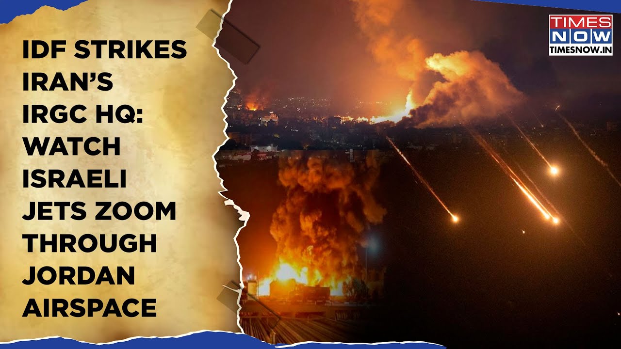 Israel VS Iran: Watch IDF Jets Zoom Through Jordan’s Airspace Amid Revenge Attack| Tehran Explosions