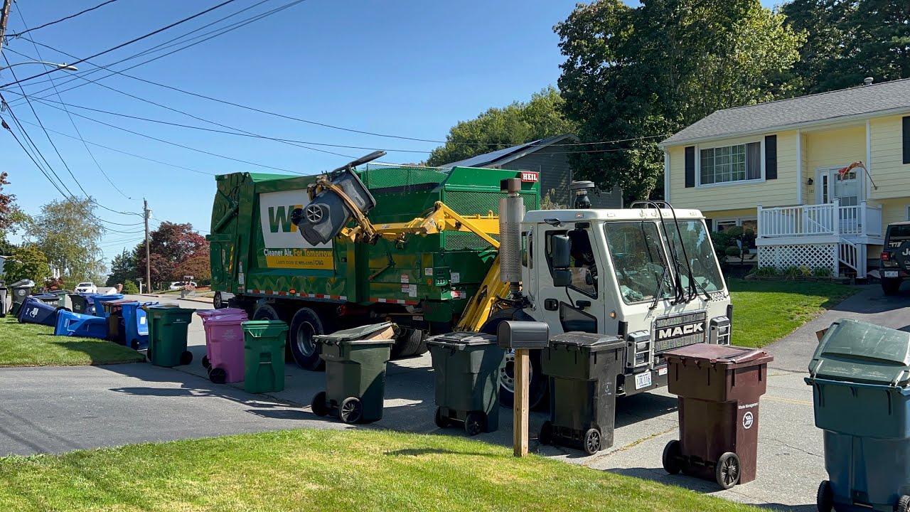 Brand New Garbage Truck VS Recycling Cart Line