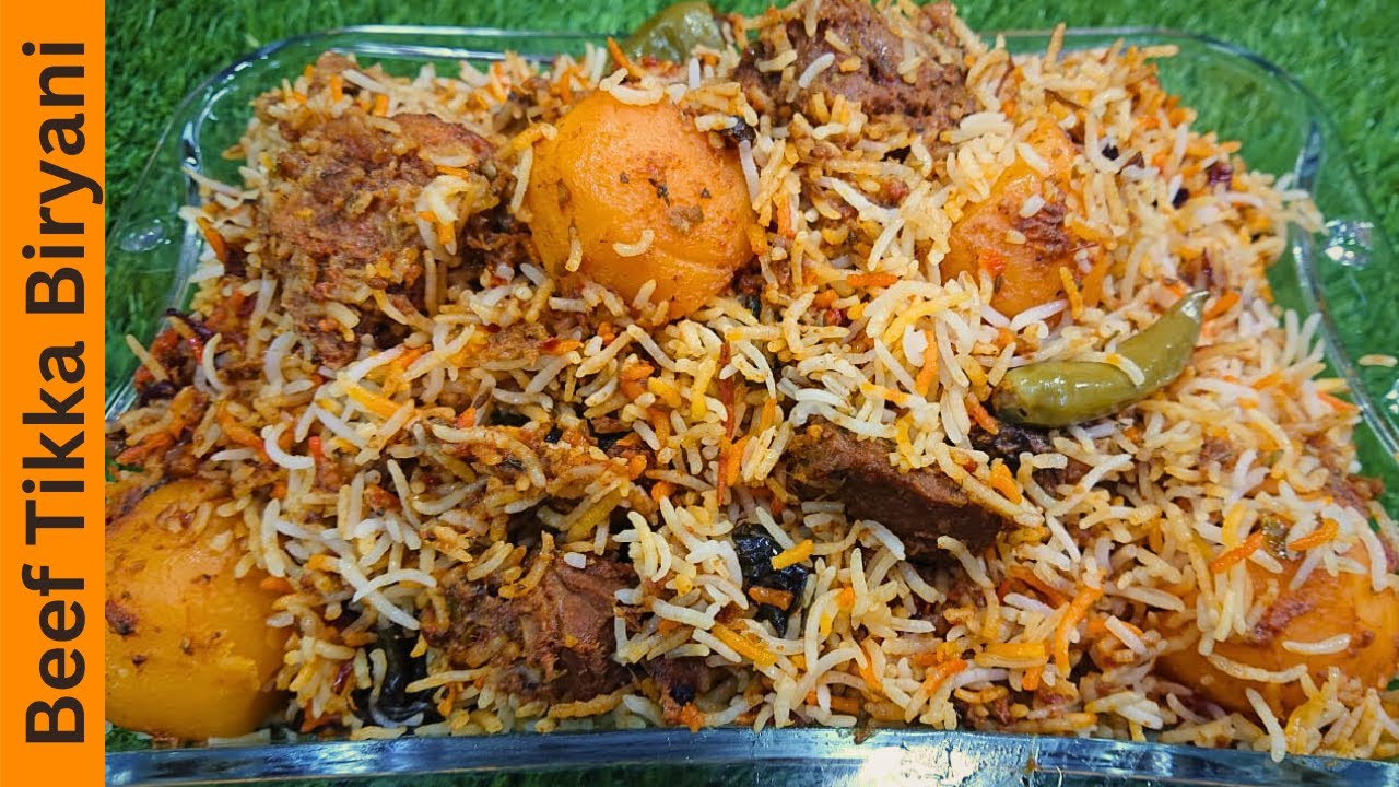 Beef Tikka Biryani Recipe | Smoked Beef Biryani Recipe