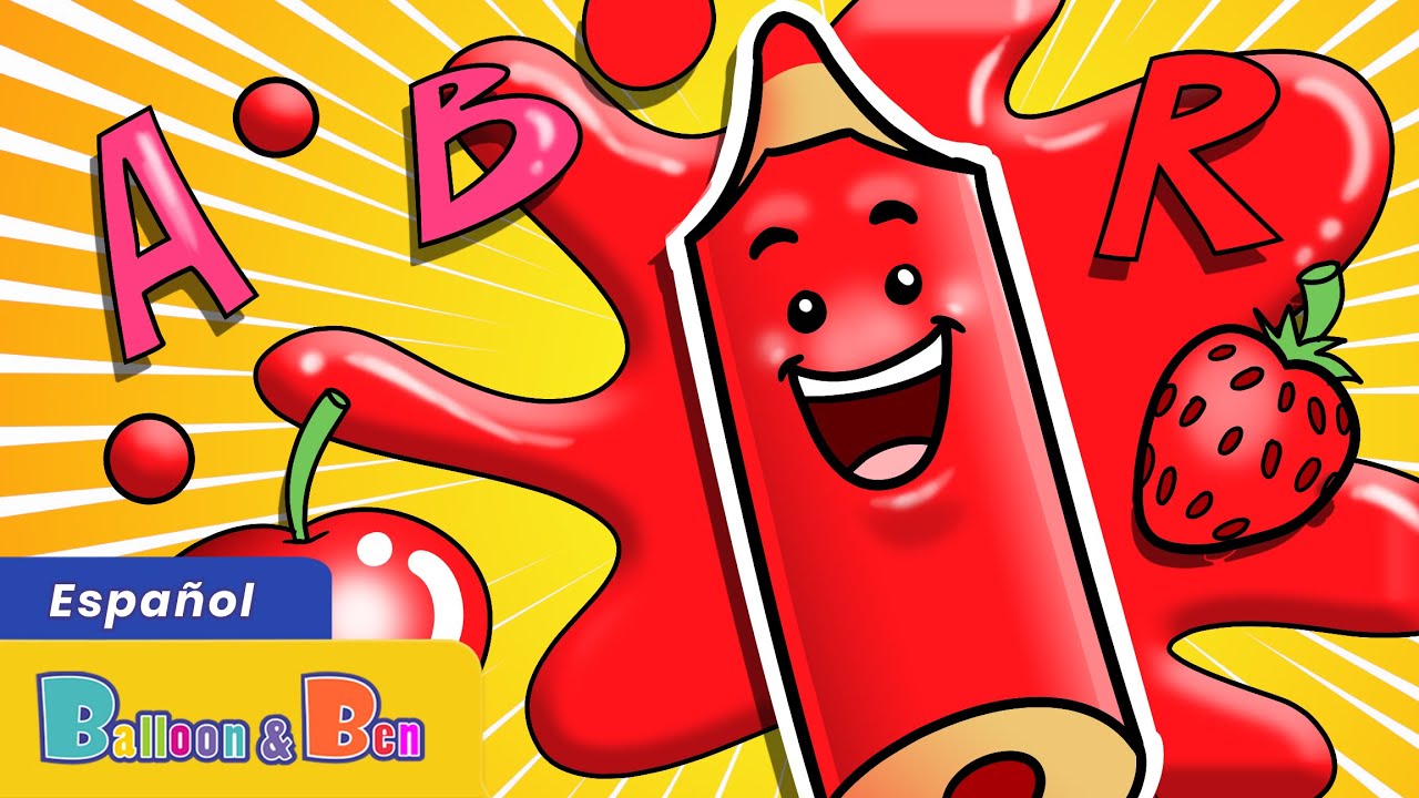 EL Color ROJO para Niños y Niñas - Canciones Infantiles - A pintar Todo de ROJO