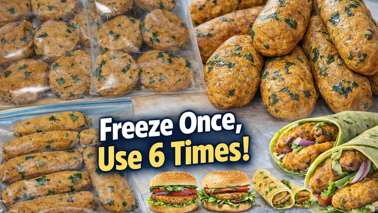 Ramadan Me Tension Khatam! 😍 Freeze This Chicken Shami Kabab Once & Use Anytime