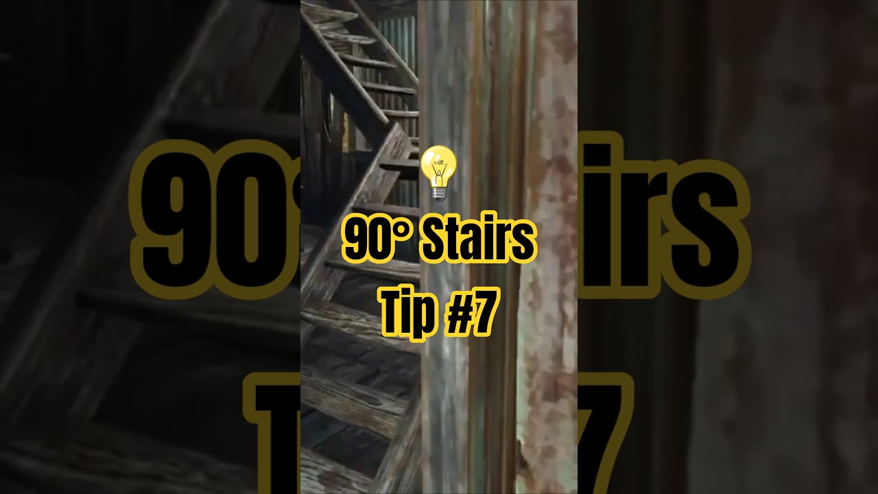 90&deg; Stairs, Settlement Building Tip 7 #Fallout4 #SettlementBuilding #Fallout4SettlementTips