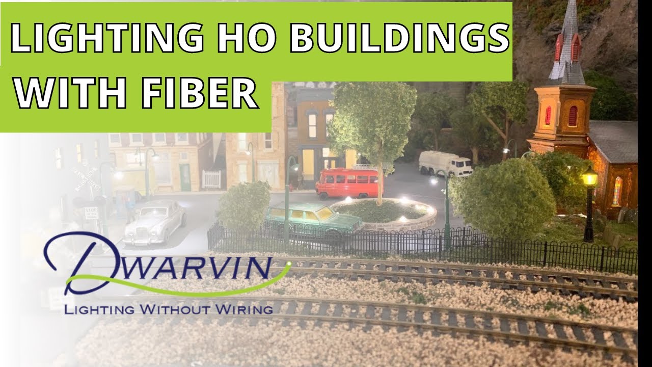 Lighting Buildings using Fiber Optics on a HO Layout