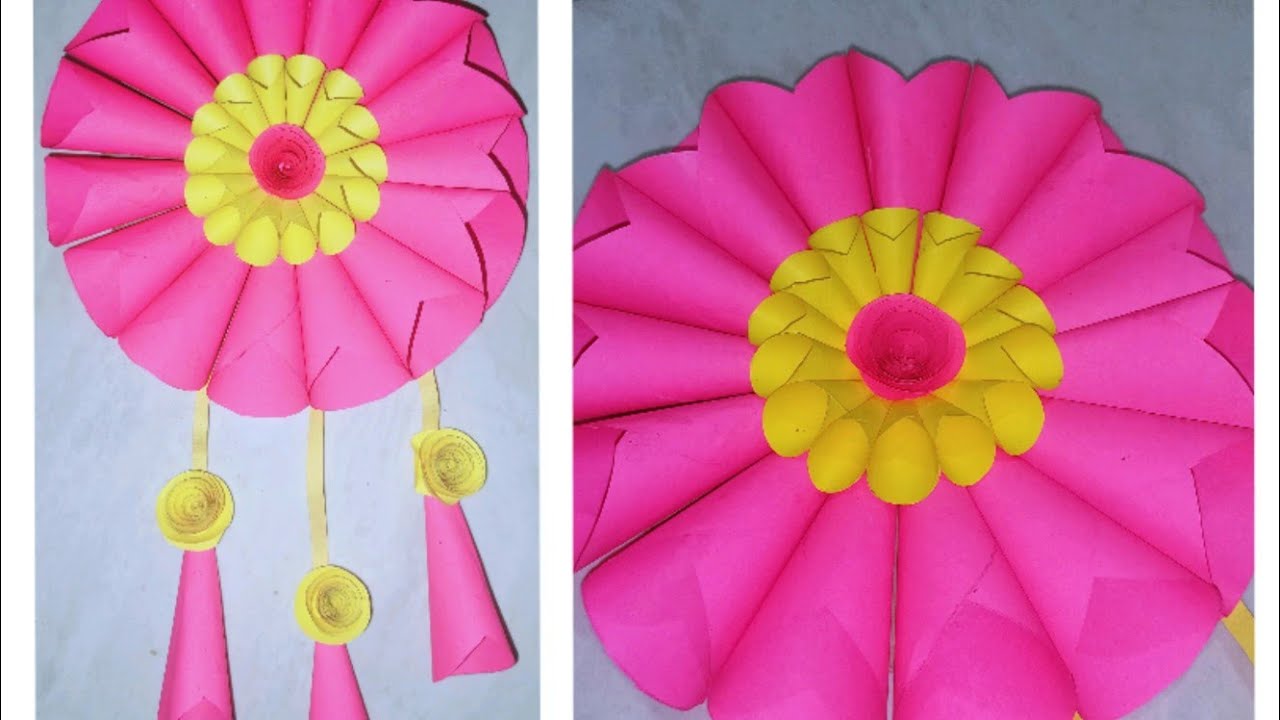 Awesome Wall Decor Craft Idea || From Colour Paper & Waste Cardboard || Easy Paper Craft Idea || 