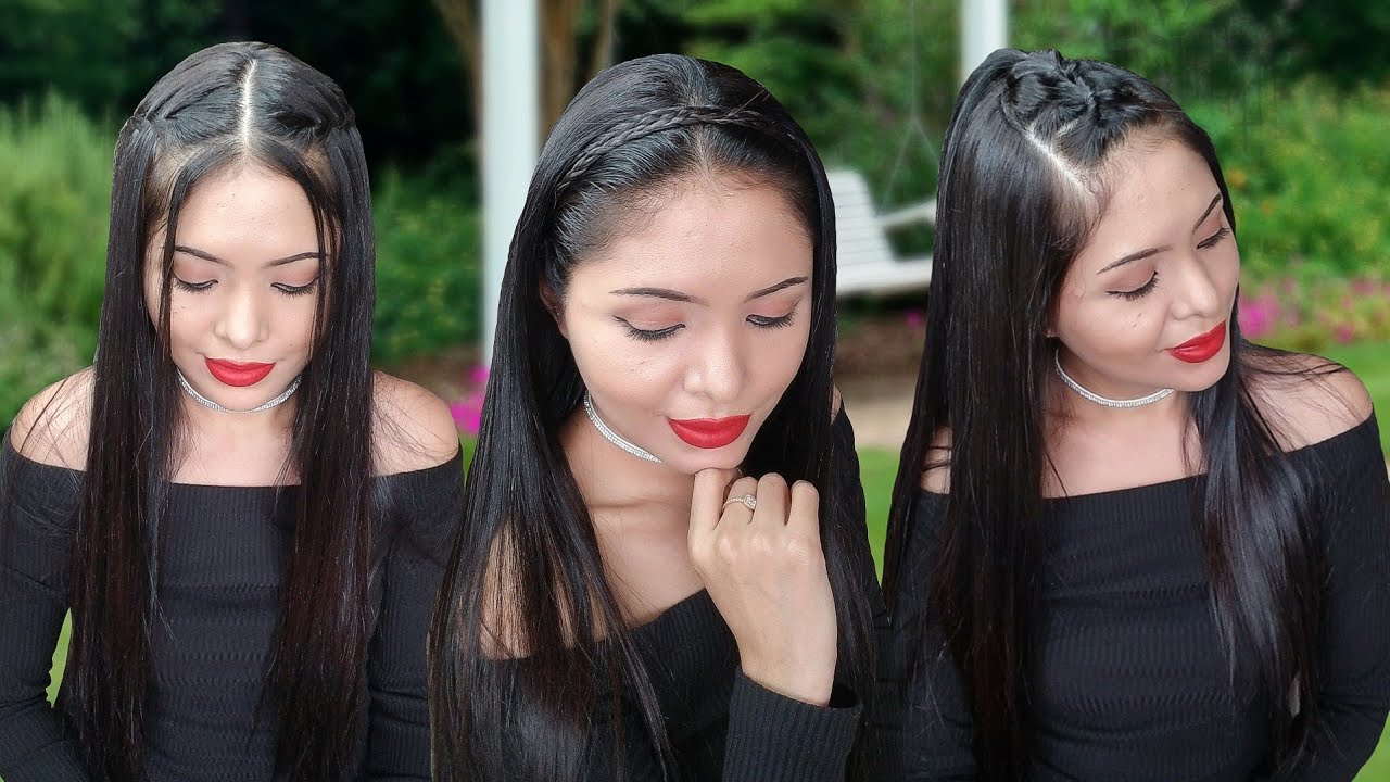 🎀 3 PEINADOS CON TRENZAS Y CABELLO SUELTO | sam Orellana