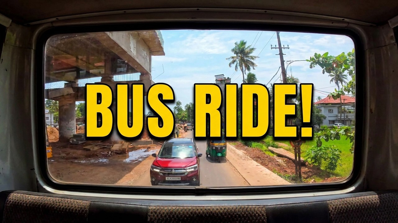 Kerala Private Bus Ride | Kollam Ayathil Bypass Road | Back Seat View