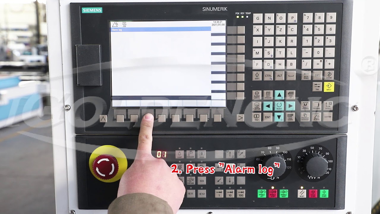 How to check warning message in SIEMENS 808D control system