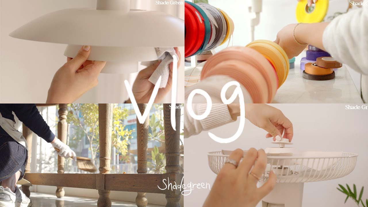 ENG / flower shop vlog | 쾌청한 가을은 청소하기 좋은 날🦋 함께 청소해요!! / 꽃집 청소 브이로그, 리본 정리, 서큘레이터 청소, 탕후루 먹기