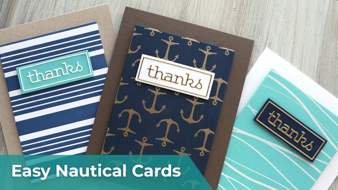 FAST & EASY Nautical Themed Thank You Cards (great for cruise ship crew!)