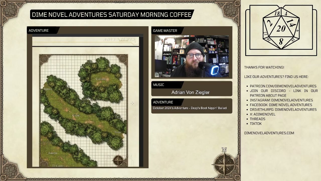 Saturday Morning Coffee - Ep. 16 - October 2024 Adventure - Dezzy's Boot Nippin' Ballad