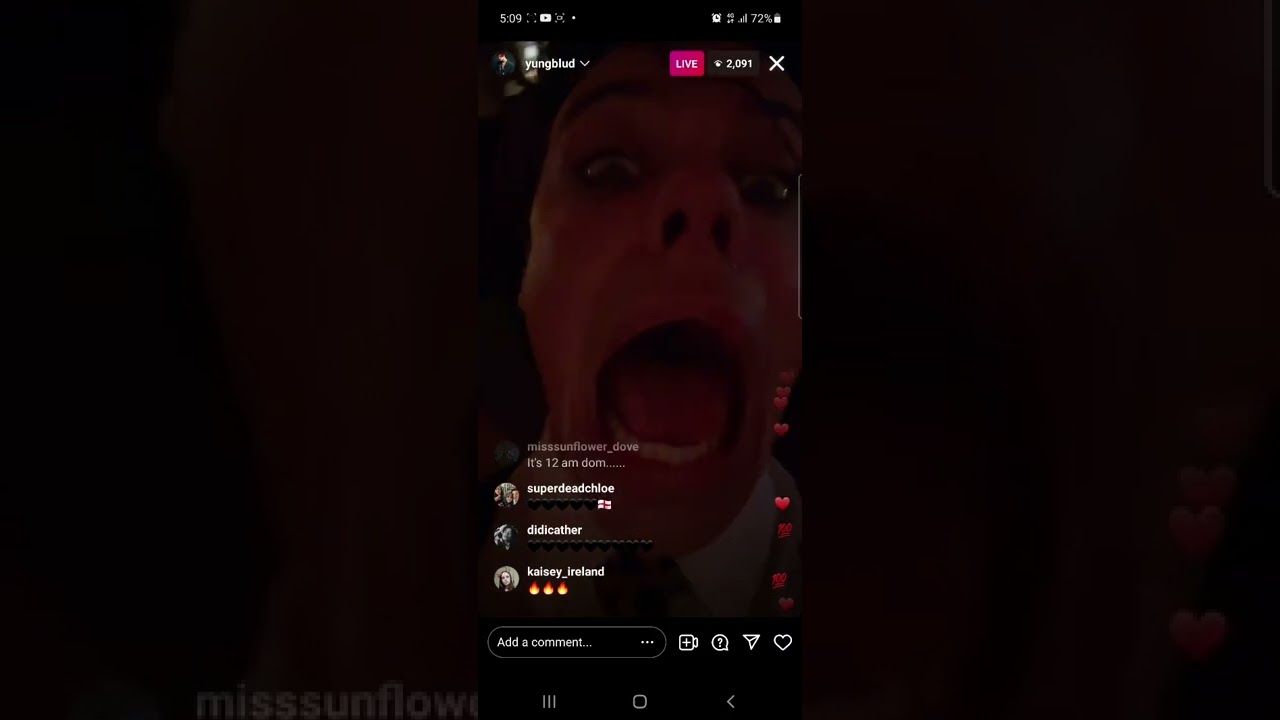 Yungblud album released Instagram live 2/09/22 pt2