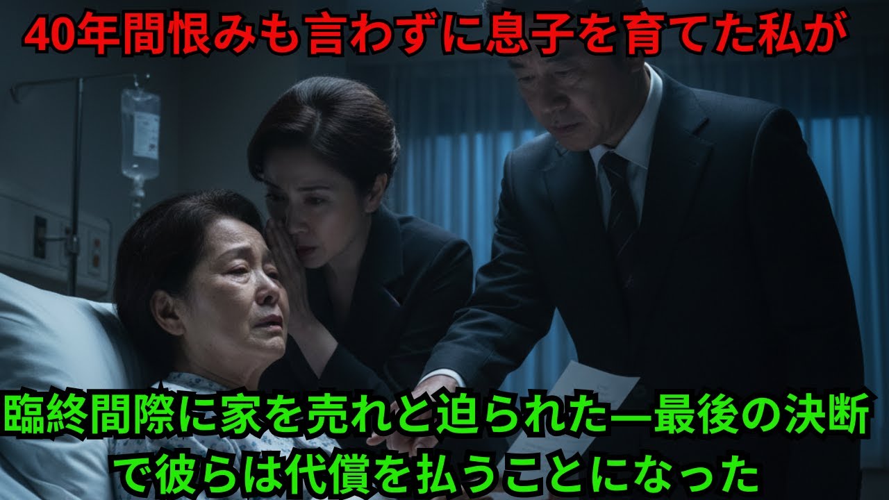 入院中の72歳の母に家の名義変更を強要―3日後、息子は全財産を失い泣き崩れた