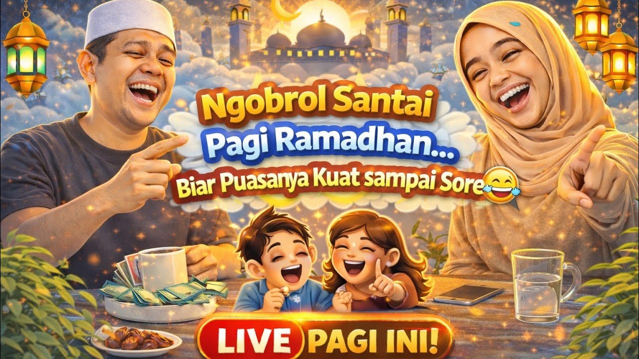 😄Yuk ngobrol santai bareng di live! Biar puasa kuat sampai sore sambil ketawa bareng 🤣