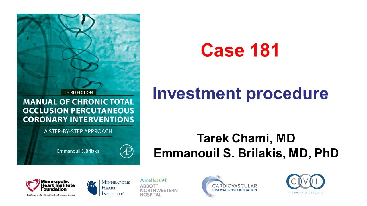 Case 181: Manual of CTO PCI - Investment procedure