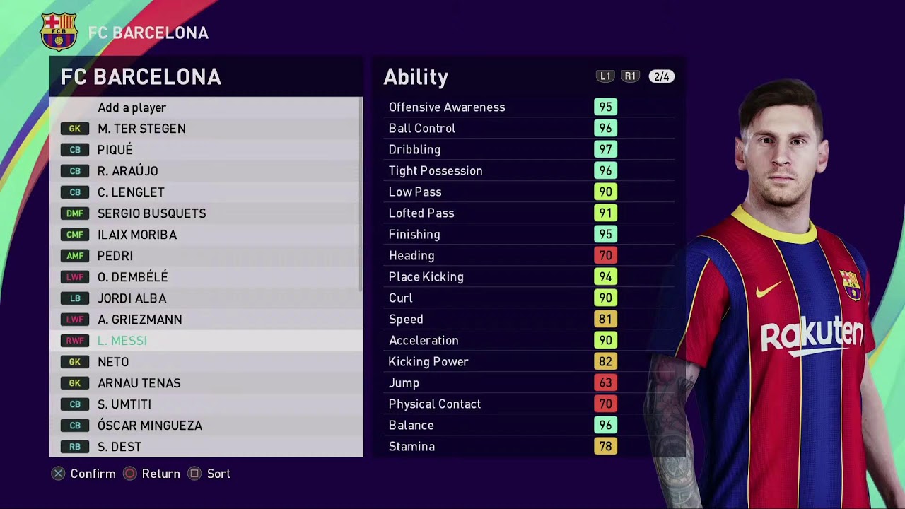How to transfer Messi from Barcelona to PSG on PES 2021 trick