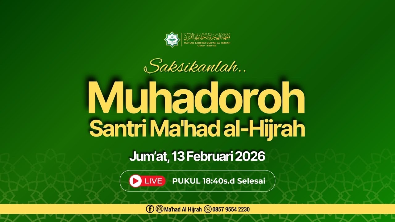 Santri Mahad Al Hijrah Cianjur || Kamis, 13 Februari 2026