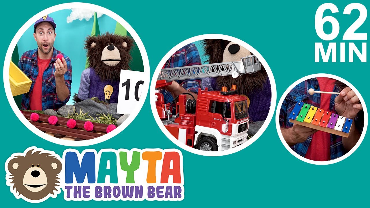 Preschool Learning Videos - Colors, Counting, Shapes, Trucks & Musical Instruments for Kids