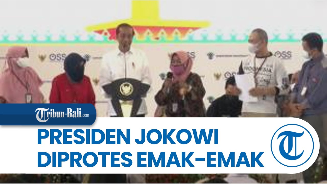 Video Momen Presiden Jokowi Diprotes Emak emak karena Tak Dapat Bantuan UMKM: Saya Ini Rondo Lo!
