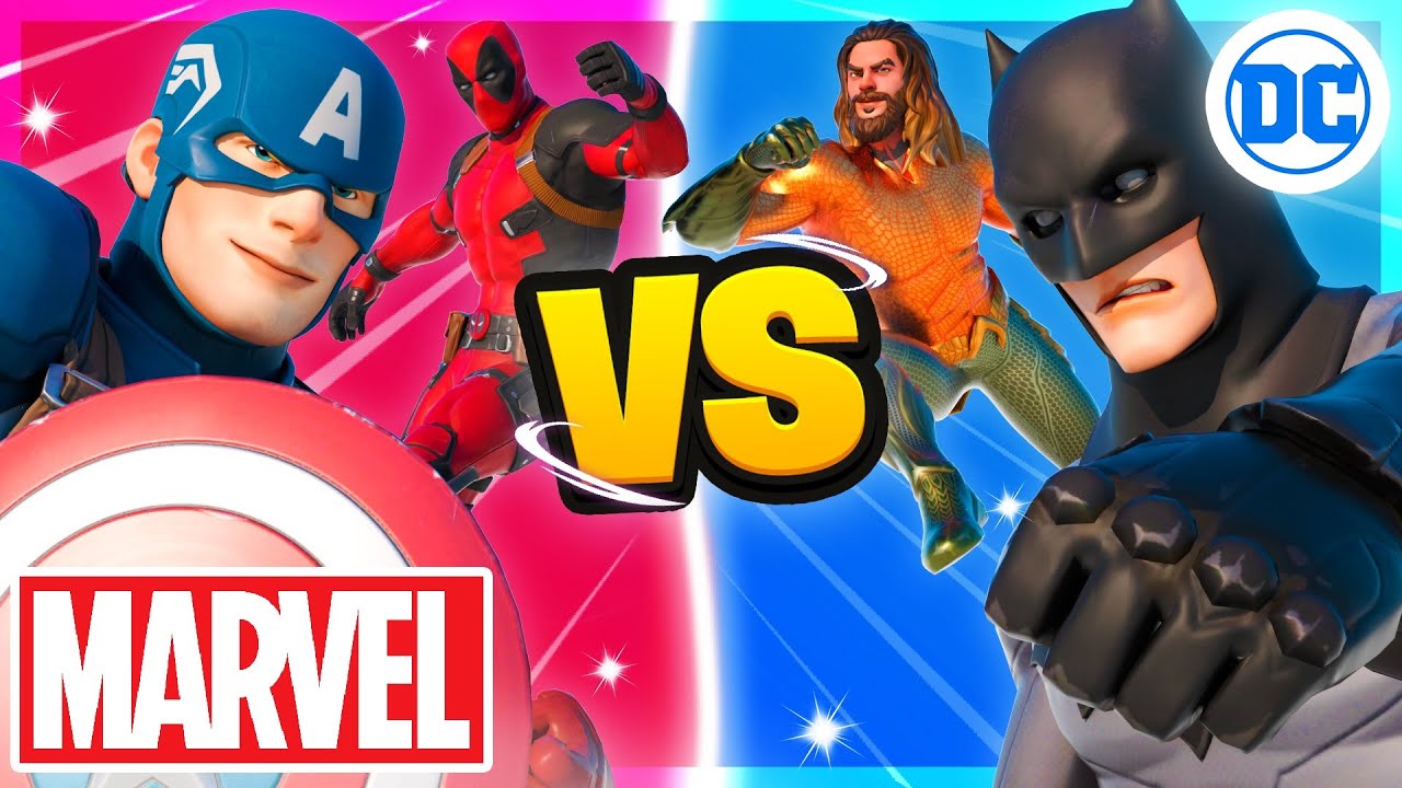 The MARVEL vs DC Boss Battle in Fortnite
