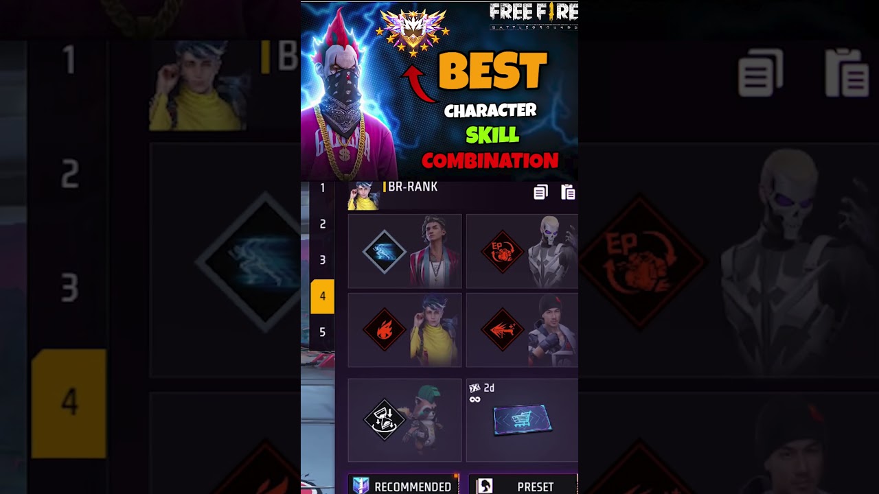 BEST CHARACTER SKILL COMBINATION \\ WOW GURU \\ FREE FIRE 