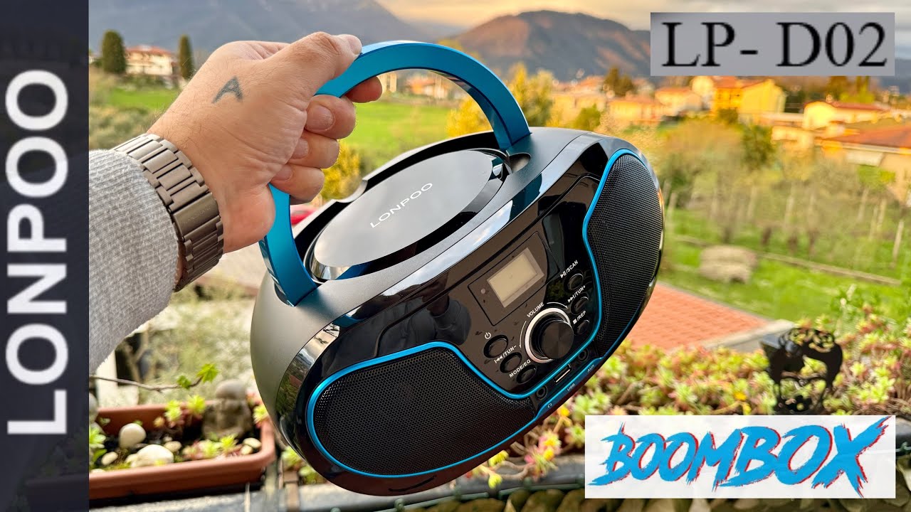 LONPOO BOOMBOX LP-D02 The Best Portable CD-MP3-RADIO Player