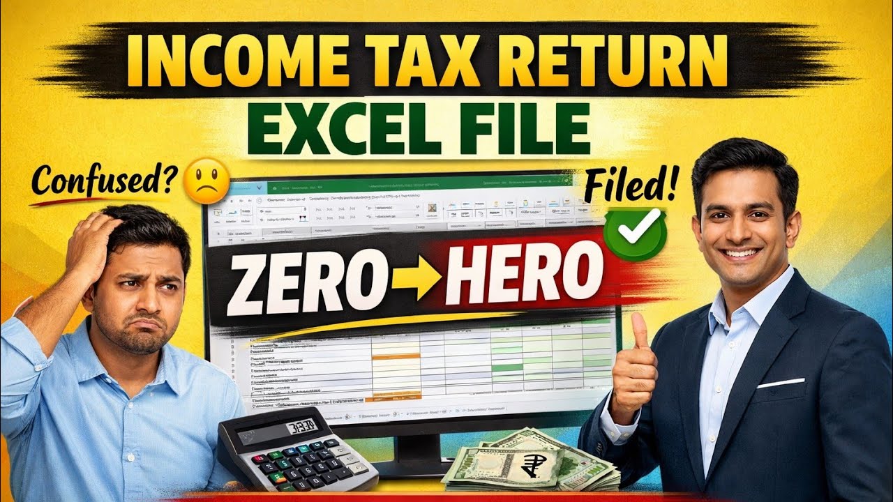 Income Tax return File 2025-26 || Step by Step || free excel || Zero to Hero