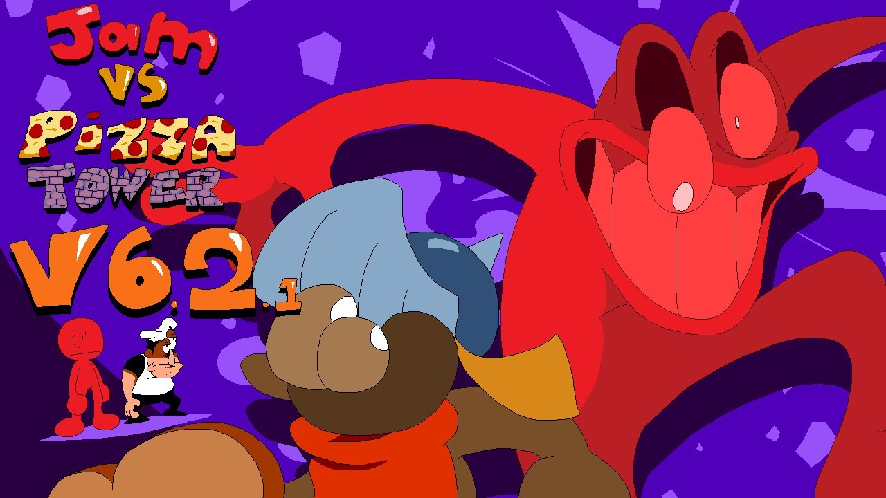 Jam vs Pizza Tower V6.2.1 Pizza Scape, Pizza Scare, Fake Peppino Play Through