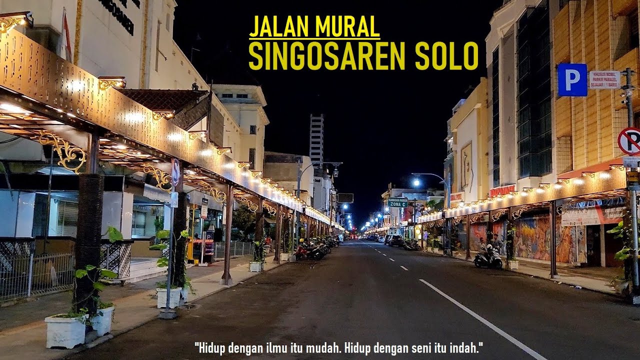 SINGOSAREN SOLO ketika MALAM‼️ INDAH & MENARIK⁉️ Mural sepanjang jalan Gatot Subroto Kota Surakarta