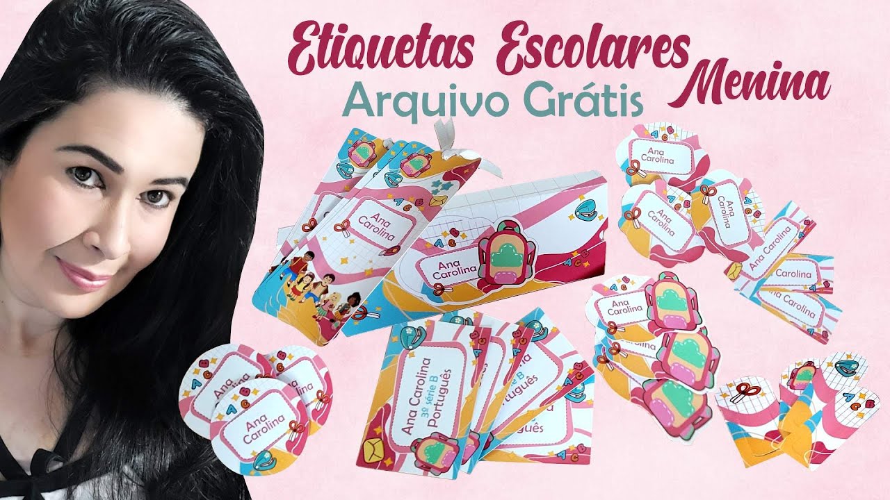 Kit etiquetas escolares volta as aulas | molde grátis #209