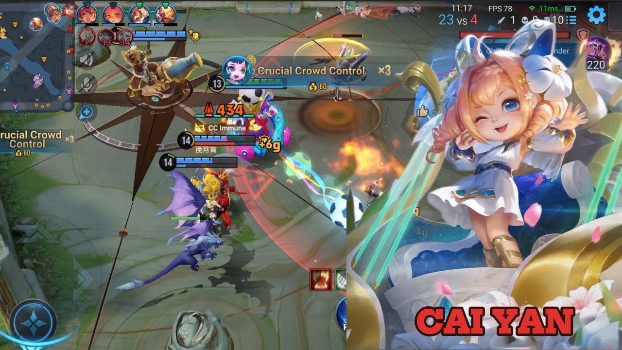 SS Cai Yan Gameplay | 111.8K HP Restored | Best Cai Yan Build 2025 | Honor of Kings Global