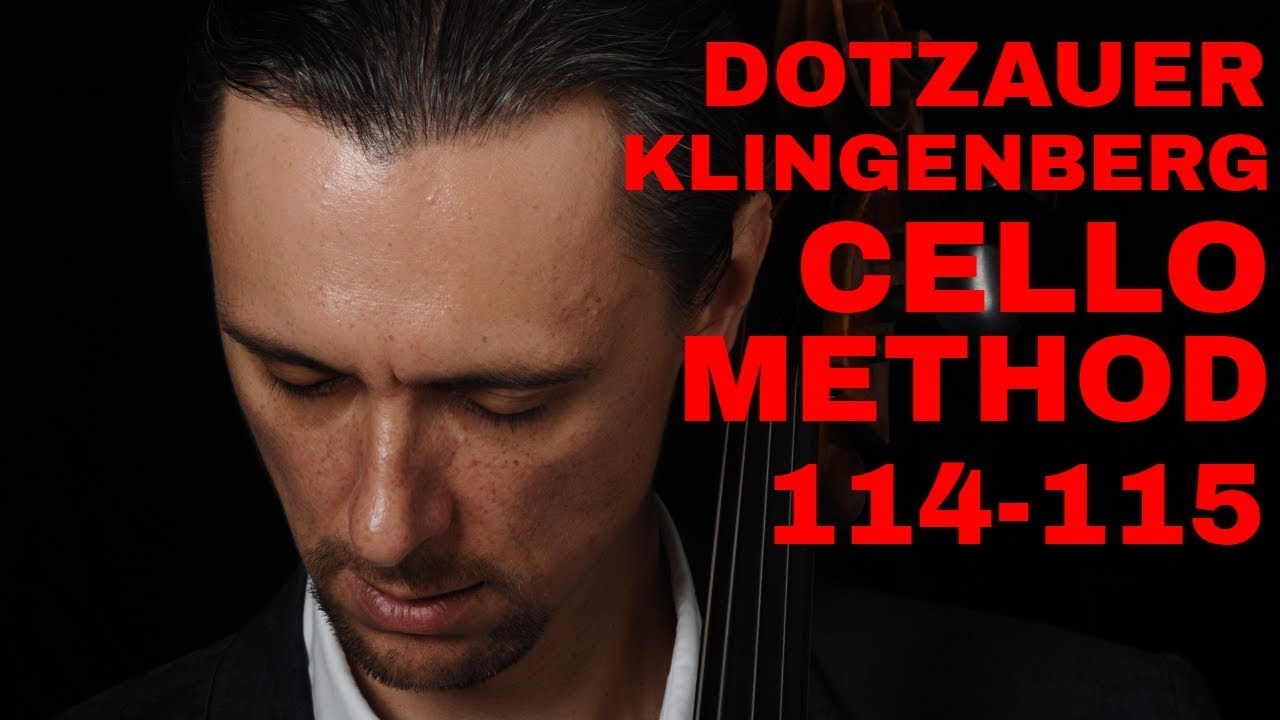 Dotzauer - Klingenberg Cello Exercises No. 114 and 115 | Harmonics and D Major Scale