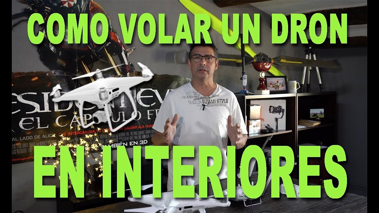 como volar un dron dji en interiores