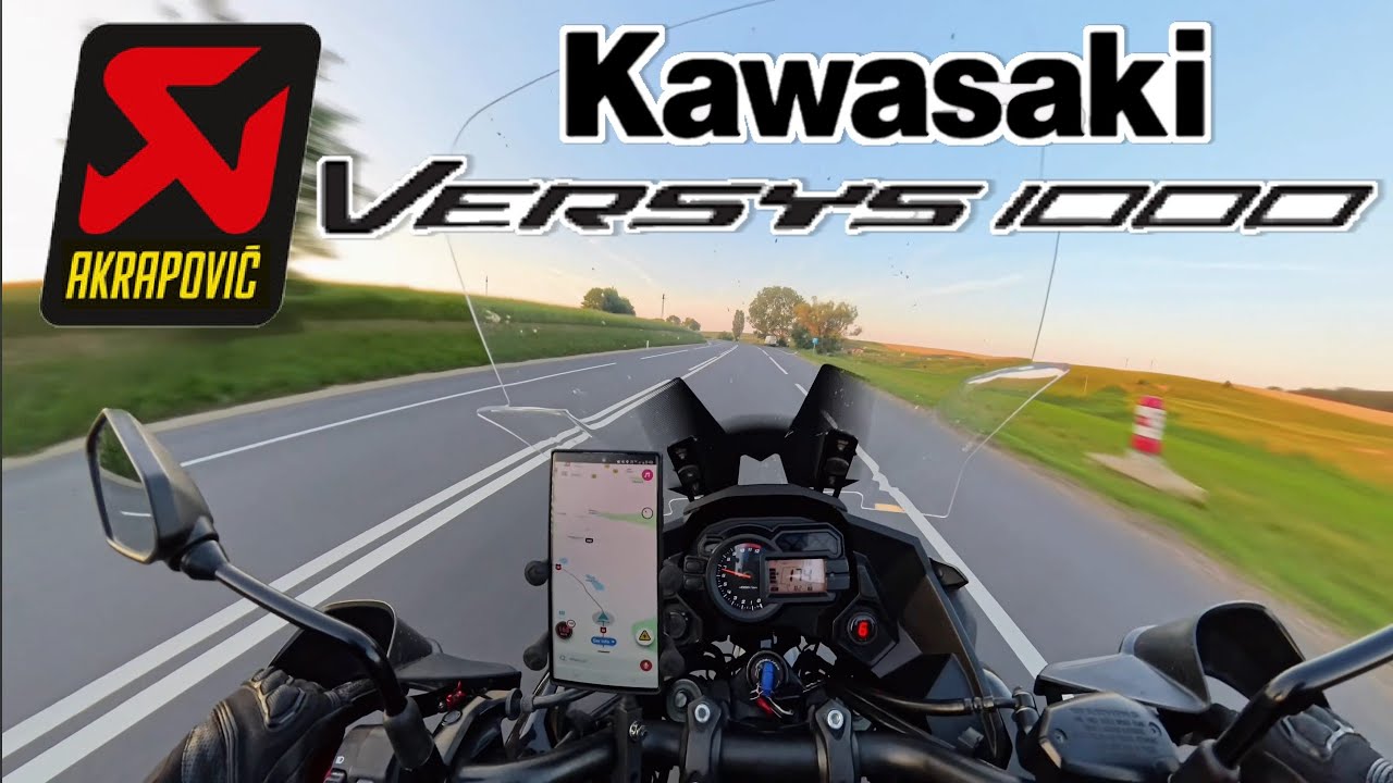 Kawasaki Versys 1000 - Akrapovic Exhaust HD Sound - No Dbkiller - POV
